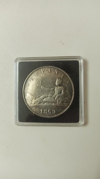 Moneda 5 Pesetas 1869 (Falsa)
