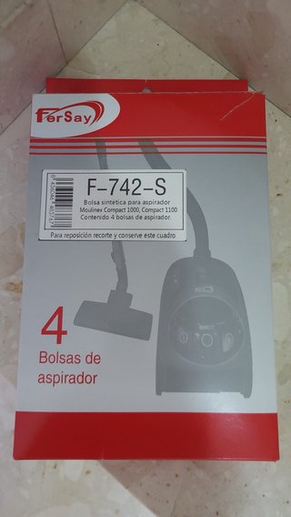 3 Bolsas Aspirador Moulinex Compact