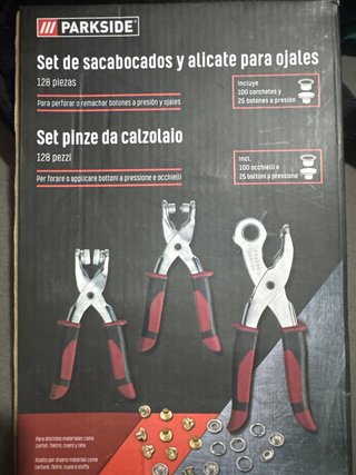 Set de Sacabocados y Alicate Parkside