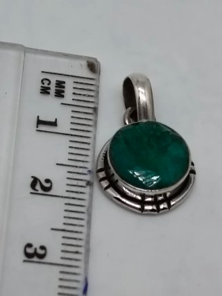 Colgante Plata 925 y Esmeralda Natural