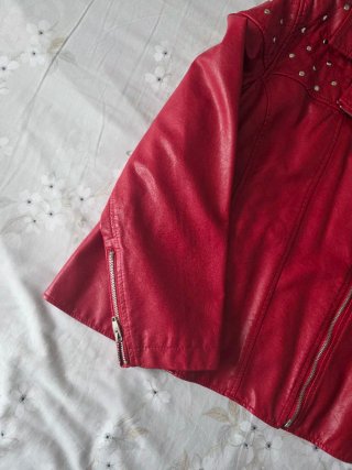 Chaqueta Velika Imitación Piel Roja XXL
