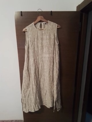Vestido Adolfo Dominguez Beige Sin Mangas