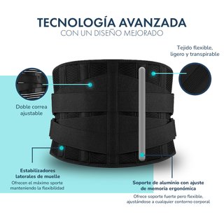 Faja Lumbar Soporte Espalda Ajustable