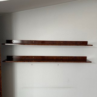 Estantería madera en raíz nogal + 3 estanterías