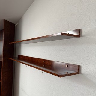Estantería madera en raíz nogal + 3 estanterías