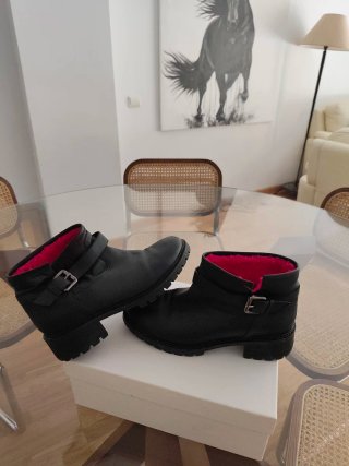 Botines moto piel de marca de lujo Fendi originale