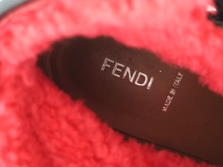 Botines moto piel de marca de lujo Fendi originale