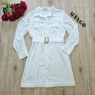 Mango, vestido bordado Talla L