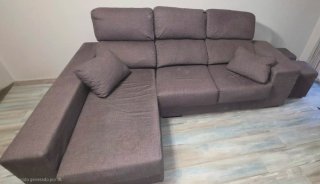 Sofá con Chaiselongue Gris