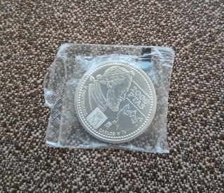 Moneda 2000 Pesetas Carlos V Plata