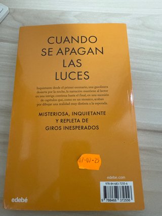 Libro cuando se apagan las luces