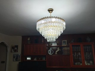 Lámpara de techo de cristal