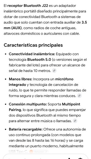 Receptor Bluetooth J22