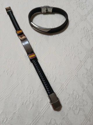 Lote 2 Pulseras Hombre Acero Inoxidable