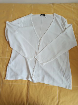 Chaqueta blanca de punto