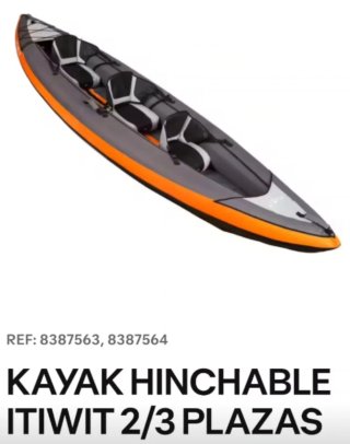 Kayak decathlon 3 plazas en perfecto estado.