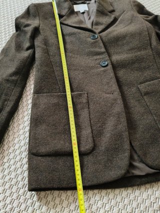 Abrigo H&M Recto Marrón