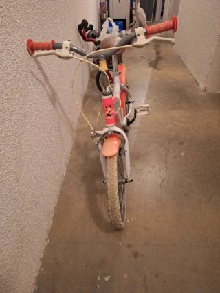 Bicicleta Infantil Blanca y Rosa