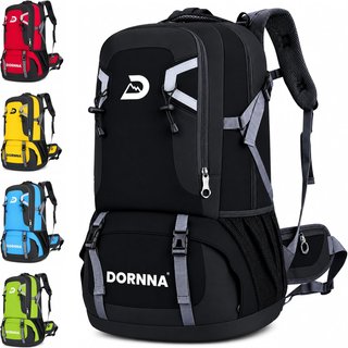 Mochila de trekking DORNNA negra y roja