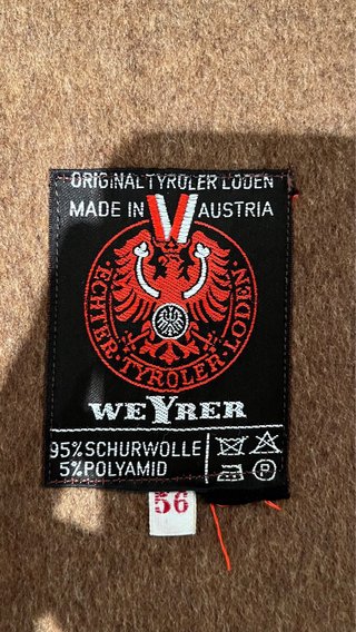 Abrigo Weyrer Loden Vintage Marrón