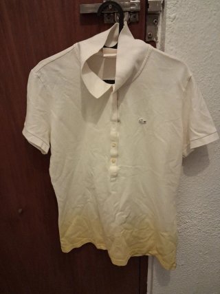 Polo Lacoste Beige/Amarillo