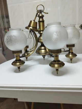 Lámpara de techo clásica de 5 brazos