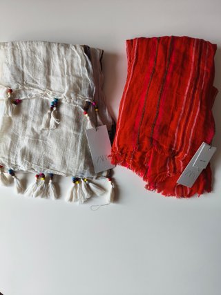 Zara pañuelos lino nuevos