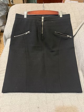 Falda Tubo Negra Zara Woman