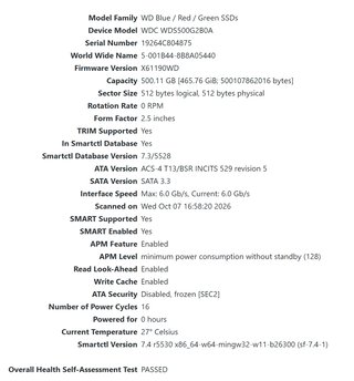 SSD WD Blue 500GB SATA 3D NAND