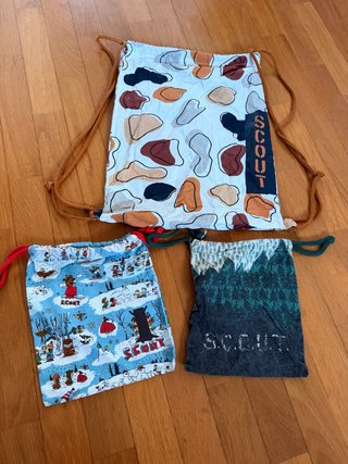 3 Sacchetti Scout con coulisse
