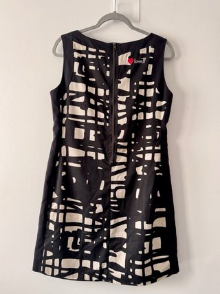 Vestido Desigual T42 L Negro y Blanco