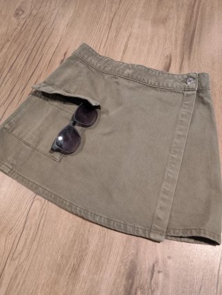 Falda Mango verde militar