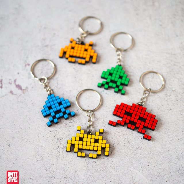 Llaveros Space Invaders