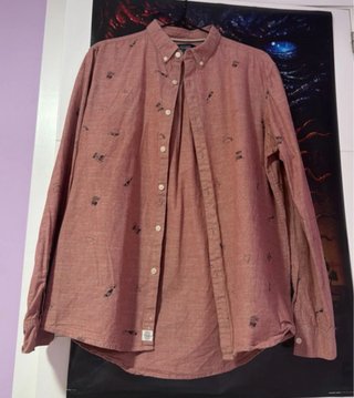 Camisa Pull&Bear Roja Talla L