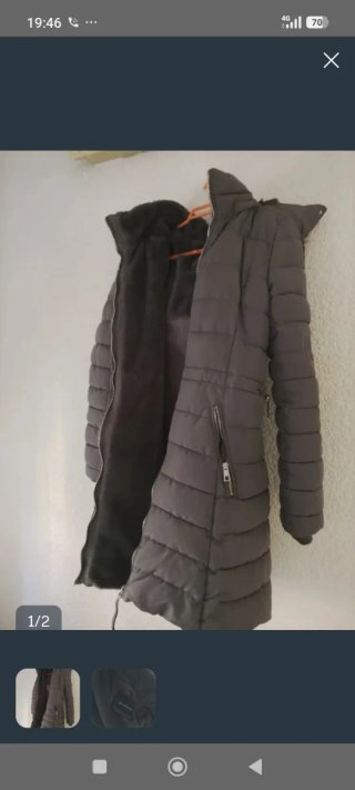 Chaquetón Stradivarius Negro Talla XS