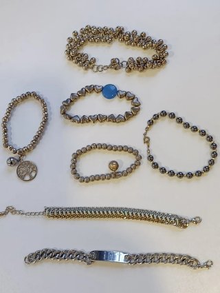 Lote de 7 pulseras de bisutería