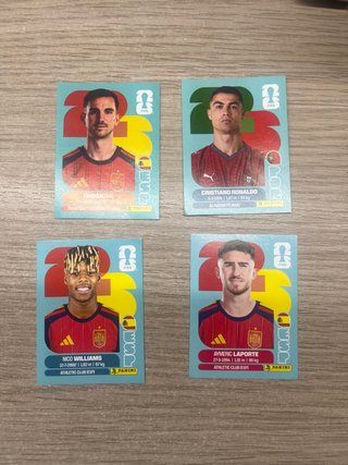 4 Cromos Panini mundial 2026 Nico Williams CR7