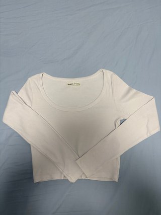 Camiseta Pull&Bear manga larga blanca