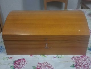 Caja Cofre Antigua de Madera