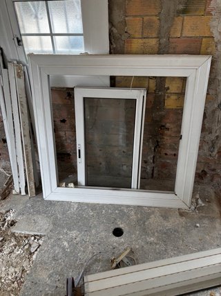 Ventanas de aluminio blanca