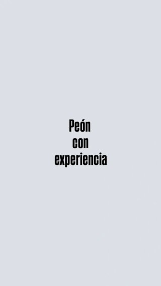 Peón con experiencia