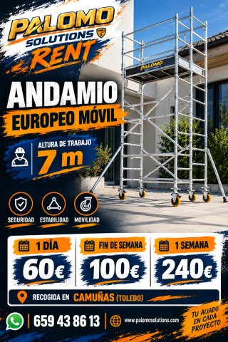 Alquiler Andamio Europeo Móvil 7m