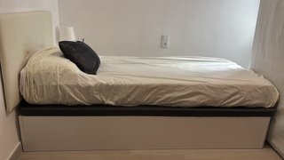 Cama completa 90x180: canapé, colchón y cabecero