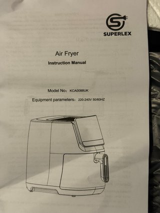 Freidora de aire Superlex KCA0088UK