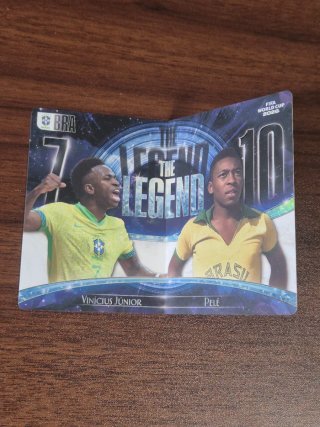 Pele y Vini Jr. Brasil Panini La Leggenda