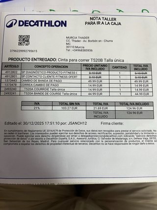 Cinta de Correr Domyos T520B