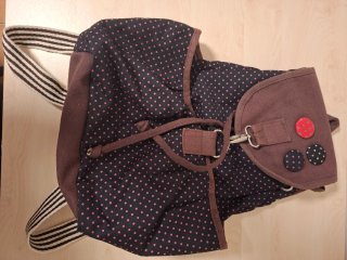 Mochila Saco con Estampado de Lunares