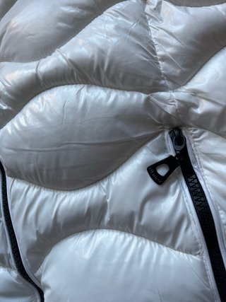 Piumino Blauer donna bianco pelliccia