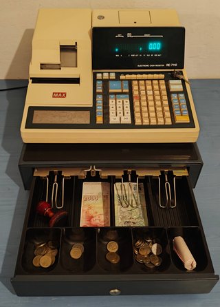 Caja Registradora Vintage MAX RE-7110 funcional