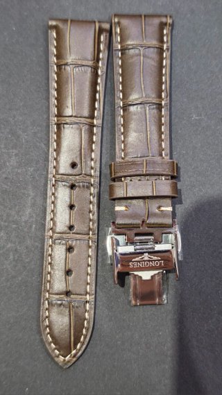 Correa Longines Piel Marrón 21mm